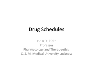 Pg seminar on drug schedules final