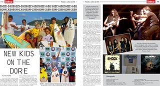 6
MOÇADAQUE
MOÇADAQUE
19Paraíba | Julho de 2015 Paraíba | Julho de 2015
SURFLASHSURFLASHSURFLASHSURFLASH SURFLASHSURFLASH
SURFLASHSURFLASHSURFLASHSURFLASH SURFLASHSURFLASH
SURFLASHSURFLASHSURFLASHSURFLASH SURFLASHSURFLASH
New Kids
on the
DoreBy Chico Padilha
O Dore Surf Kids, sempre em Natal,
RN, chega ao quinto ano e já na abertura
o sucesso dos paraibanos se repete: Vitó-
ria de Reginaldo Guinho Silva na Sub 12,
seu vice sendo Kauã Hanson e Yuri Barros
terceiro após vencer na Sub 10, com seus
irmãos Wendell e Wlinik sendo finalistas
Sub 14 e Sub 16 enquanto na Sub 18 Wje-
rson Dantas fez final e foi terceiro.
Na disputa da manobra mais expres-
siva vitorias paraibanas com Kauã e Wli-
nik que assim mostraram versatilidade, o
evento também contou com o campeão
brasileiro Sub 14 de 2013 Jonas Marretinha
e com a revelação da nova geração femini-
na paraibana Nalandra Carvalho.
EM 2013 - Tubinho do tempo Paraibaninhos Reginaldo Guinho, a frente
de vermelho, e Yuri, o menor e de amarelo, no Surf Kids, Natal, RN
Foto:RogérioVital
cada de 1990 foi muito importante para
a banda. Em 1988, gravou uma demo ofi-
cial com seis músicas no repertório, en-
tre elas o hit “Insônia”. A composição foi
incluída no repertório do primeiro disco
(LP) da série Aquarius, uma coletânea de
artistas paraibanos produzida por Décio
Alcântara, lançada em 1991. Nesse mes-
mo ano, a Shock, inicia em Recife(PE), a
gravação de Shock Ritual, com Américo
ainda cantando em português.
Durante as gravações de Shock Ri-
tual, a banda recebeu a proposta de gravar
em inglês. A estratégia facilitaria a venda-
gem no exterior.Foi assim que nasceu o
LP ‘’Heavy Metal - We salute you’. O disco
era certeza de projeção, mas uma tragédia
redirecionou tudo: o empresário e produ-
tor responsável pelo disco em inglês mor-
reu, vítima de câncer.
Mil LPs já haviam sido prensados.
Houve divulgação ‘mão a mão’ e o tra-
balho teve excelente recepção da crítica
nacional. Cópias do disco foram enviadas
para vários países, inclusive Alemanha,
Itália, França e Japão. Em jornais, revistas
e sites a crítica aplaudiu. Em 1998, a Sho-
ck abriu o show da banda Mercyful Fate,
em Recife (PE). Em 2000, também no Re-
cife, a Shock abriu show da banda inglesa
Saxon. E, contraditoriamente, a fase do
ostracismo teve início...
O mercado paraibano e o cenário
nacional ficaram cada vez mais fechados
para a proposta da Shock (segunda ban-
da de heavy metal do Brasil, criada ape-
nas dois anos após a banda Stress). Ainda
assim, a Shock tocou no Sun Festival, no
estádio Almeidão, em João Pessoa, em
2010. A banda paraibana foi incluída na
programação no mesmo dia de Terra Pri-
ma, Matanza, Angra e Sepultura. O even-
to também contou com Unidade Móvel,
Sonzeira, Cachorro Grande e Scorpions.
Em 2013, a banda Shock ainda lançou o
disco Shadows.
A trajetória da Shock é prova de que
o heavy metal merece reverências. A fa-
mília Roque não vive do rock. Vive para
o rock. Carlos é psicólogo. Edgar, eco-
nomista. Paulo é professor de educação
física. Américo, técnico em telecomuni-
cações. Em quatro décadas de história de
paixão pelo heavy metal, os fãs vociferam:
banda Shock, we salute you!
Shock Ao Vivo (demo 1993)
Shock (demo, 1987)
Ritual (demo, 1989)
Aquarius (participação em coletânea, 1989)
Heavy Metal We Salute You (Full-length, 1992)
Shock Live (Bootleg, 2004)
Schizophrenic Lunatic - Kil Again Samples (participação
em coletânea, 2011).
Heavy Metal We Salute + Bonus (CD, 2012)
Shadows (Bootleg, 2013).
A banda paraibana foi
incluída na programação
no mesmo dia de Terra
Prima, Matanza, Angra
e Sepultura. O evento
também contou com
Unidade Móvel, Sonzeira,
Cachorro Grande e
Scorpions.
Mil LPs já haviam sido prensados.
Houve divulgação ‘mão a mão’ e o trabalho
teve excelente recepção da crítica nacional.
Cópias do disco foram enviadas para
vários países, inclusive Alemanha, Itália,
França e Japão.
Discografia
 