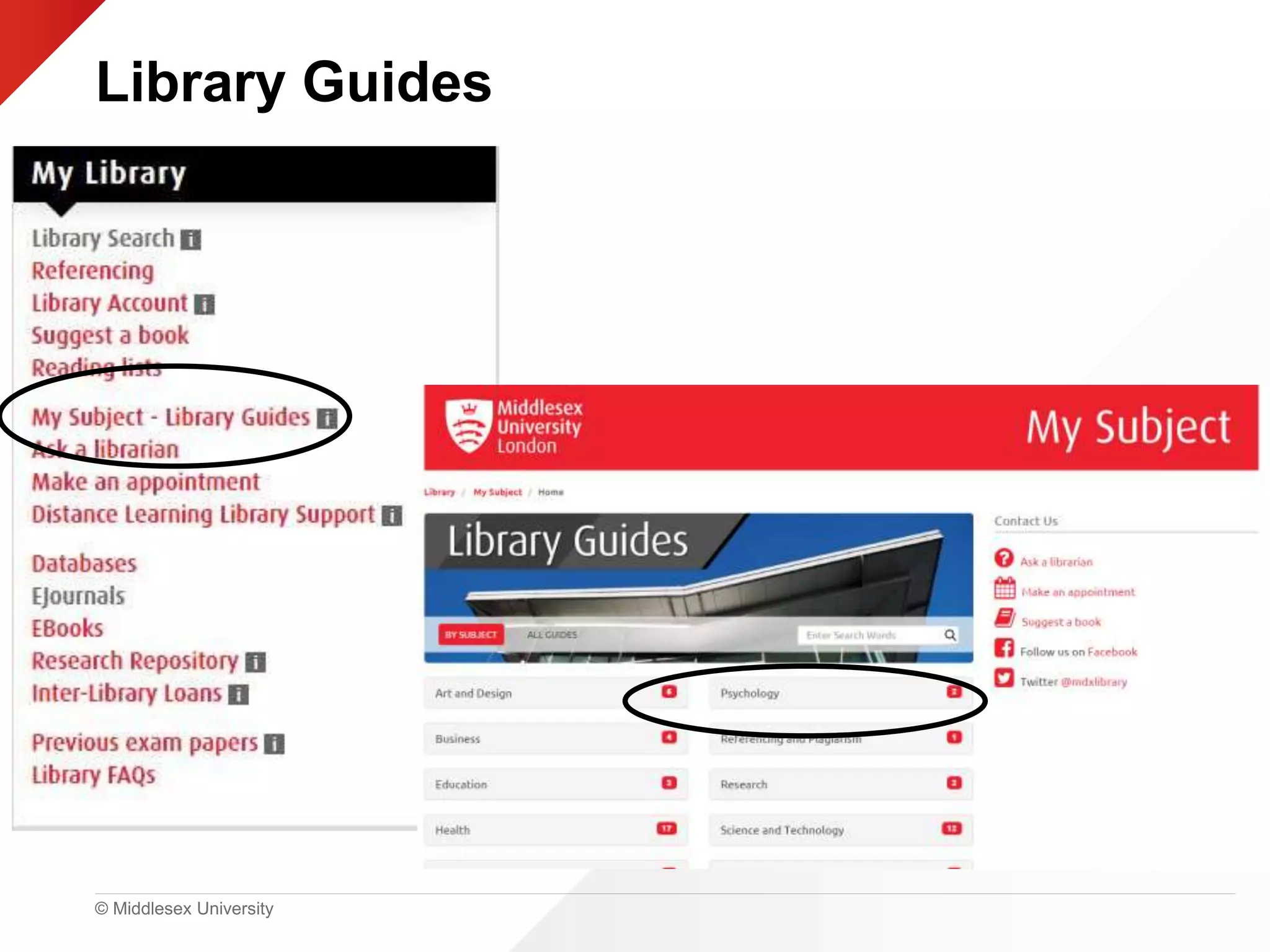 © Middlesex University
Library Guides
 