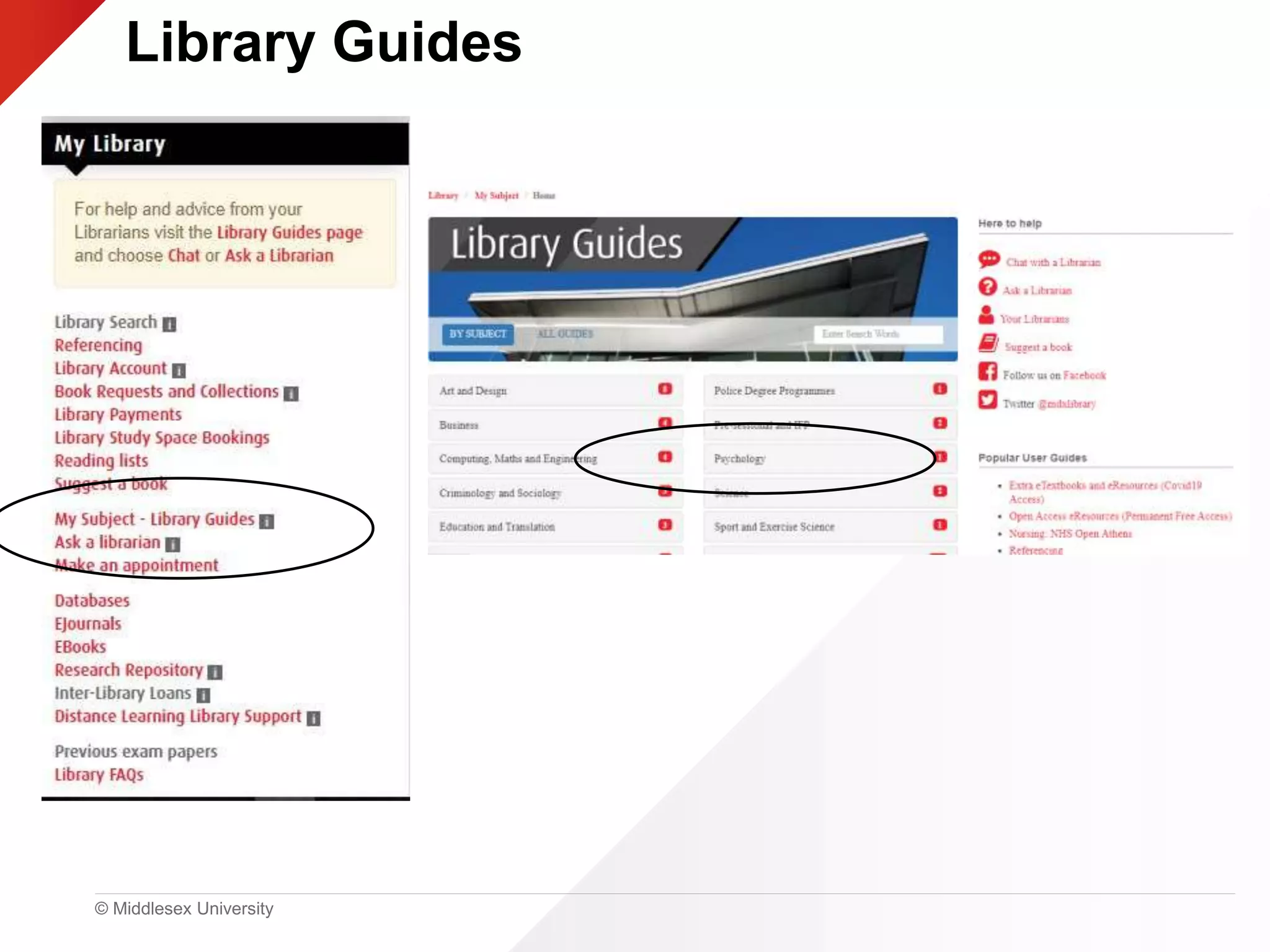 © Middlesex University
Library Guides
 