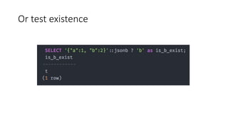 Or test existence
 