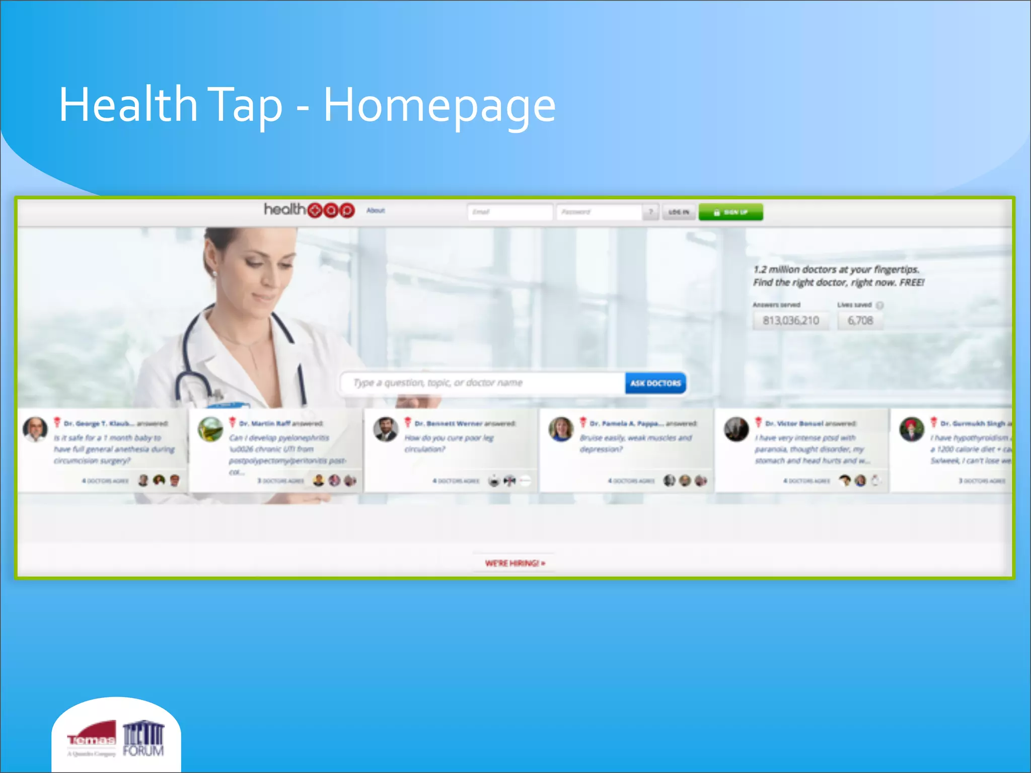 Health	
  Tap	
  -­‐	
  Homepage
 