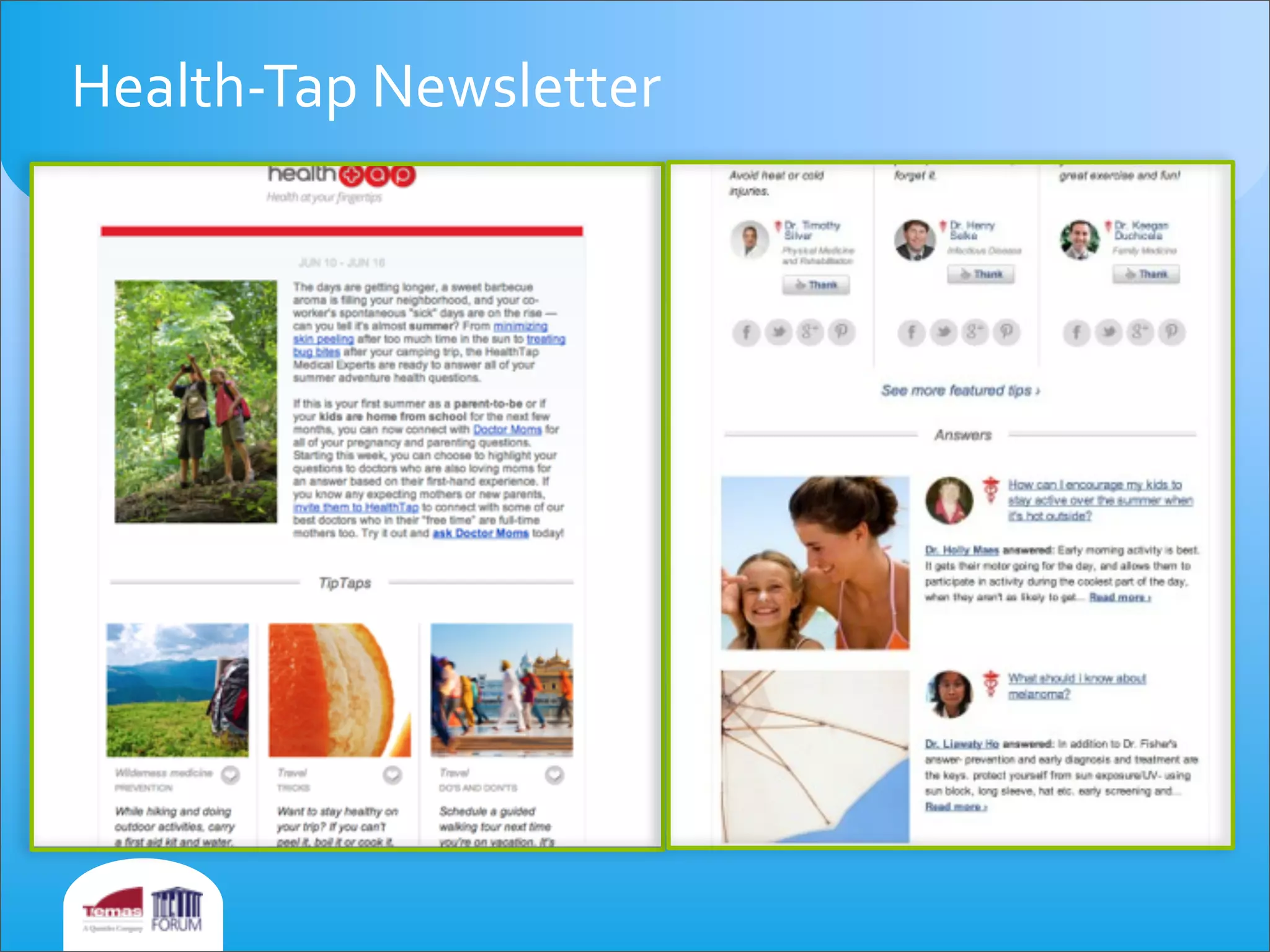 Health-­‐Tap	
  Newsletter
 