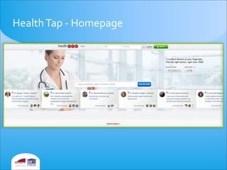 Health	
  Tap	
  -­‐	
  Homepage
 