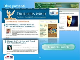 Blog	
  pazienti	
  
Da	
  paziente	
  a	
  paziente
22
 