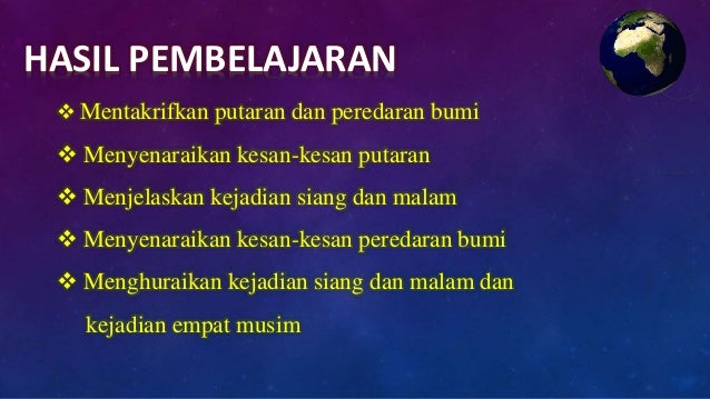 BAB 9 : PENGARUH PERGERAKAN BUMI TERHADAP CUACA DAN IKLIM