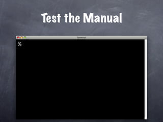 Test the Manual

%
 