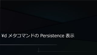d メタコマンドの Persistence 表示
 
