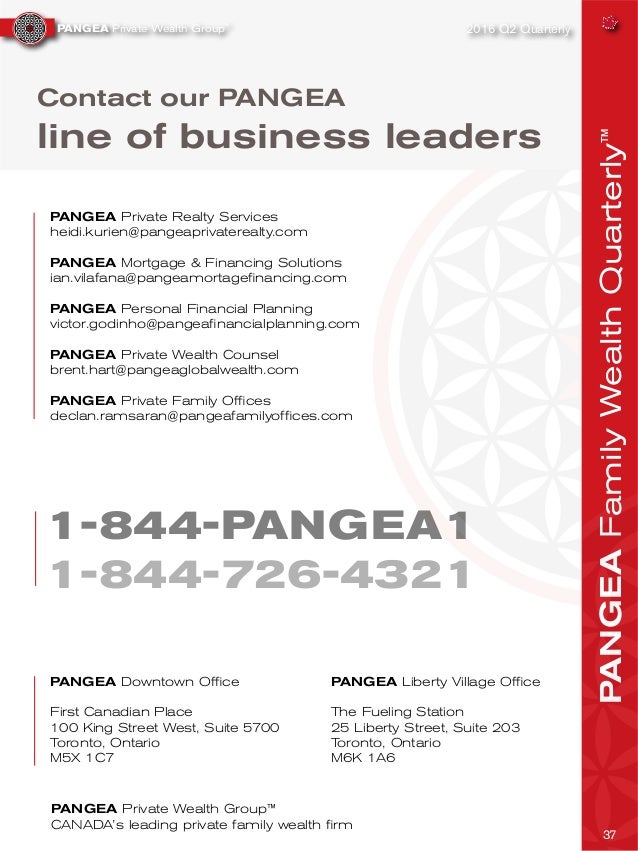 PANGEA Private Wealth Group 2016 Q2 Quarterly