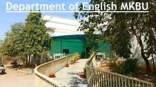 Department of English MKBU
 