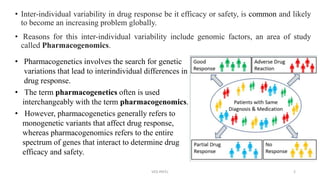 Pharmacogenetics -Pharmacokinetic- considerations. | PPTX