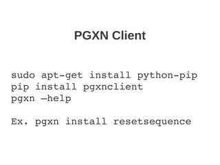 PGXN - Como distribuir suas extensões com o PostgreSQL