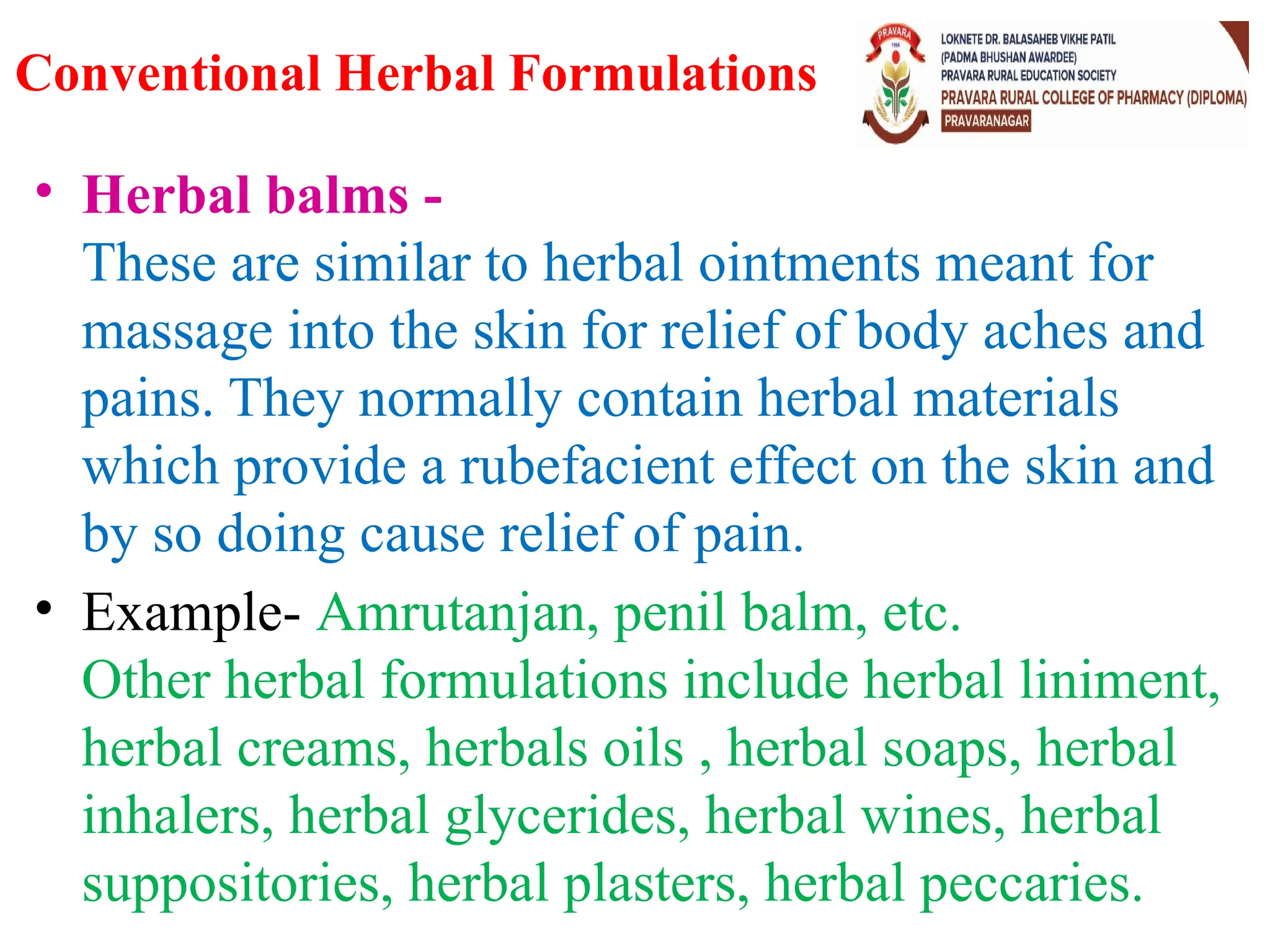 Introduction to herbal formulations (Different herbal formulations) | PPTX