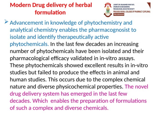 Introduction to herbal formulations (Different herbal formulations) | PPT