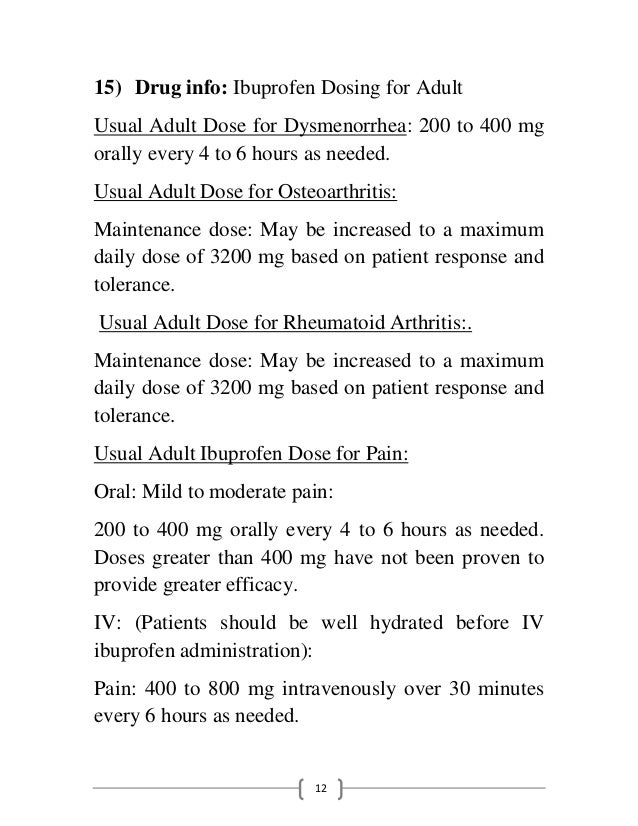 Ibuprofen Dosage Per Day