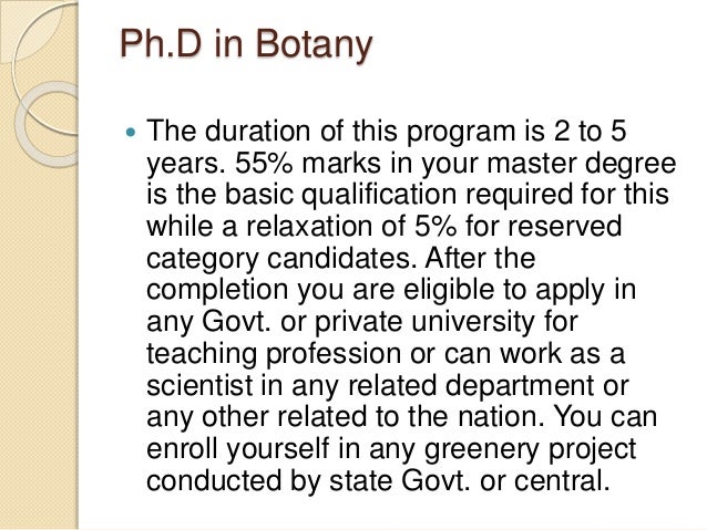 Phd botany thesis