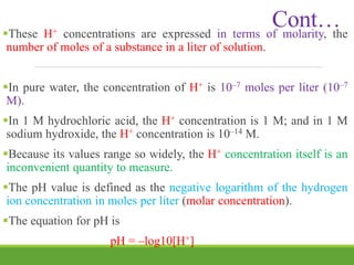 Acid Base pH & Buffer in Biology | PPTX