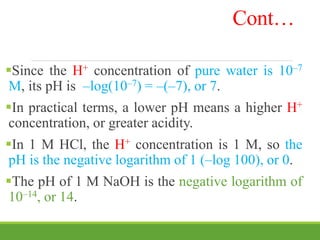 Acid Base pH & Buffer in Biology | PPTX