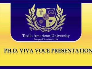 ppt presentation for phd viva