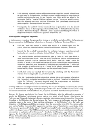 Arbitral Tribunal's official press release on Philippine arbitration on ...