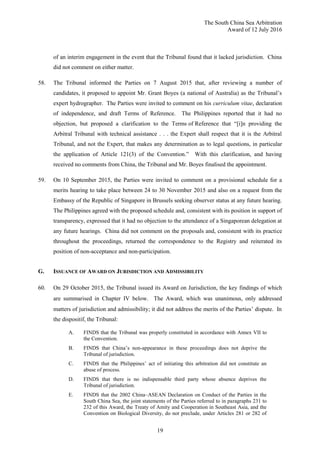 PCA Case No 2013-19 AWARD: In the Matter of the South China Sea ...