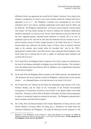 PCA Case No 2013-19 AWARD: In the Matter of the South China Sea ...