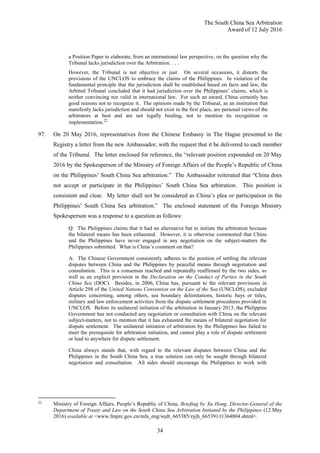 PCA Case No 2013-19 AWARD: In the Matter of the South China Sea ...