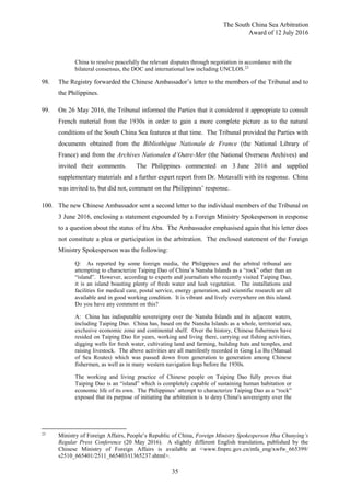 PCA Case No 2013-19 AWARD: In the Matter of the South China Sea ...