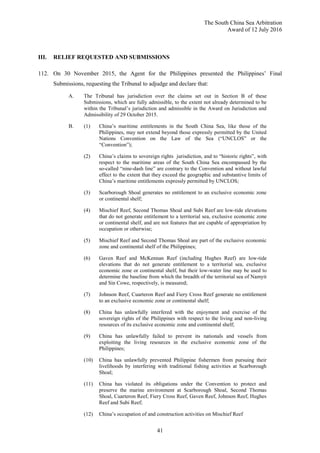PCA Case No 2013-19 AWARD: In the Matter of the South China Sea ...