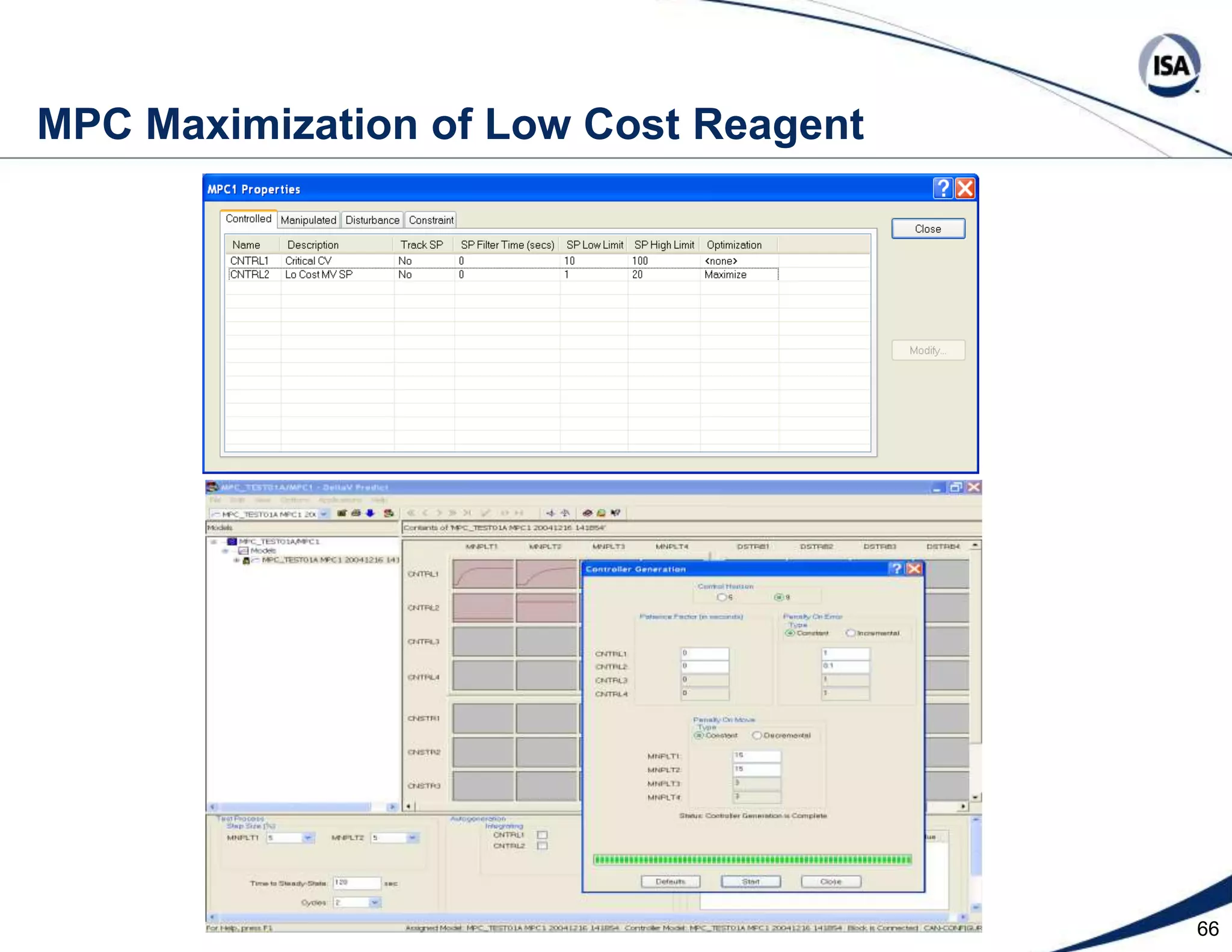 43Traditional System for Minimum VariabilityThe period of oscillation (4 x process deadtime) and filter time(process residence time) is proportional to volume. To preventresonance of oscillations, different vessel volumes are used.    ReagentReagentReagentFeedSmall first tank provides a faster responseand oscillation that is more effectively filtered by the larger tanks downstreamBig footprintand high cost!