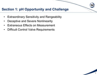 7<br />Section 1: pH Opportunity and Challenge<br />Extraordinary Sensitivity and Rangeability<br />Deceptive and Severe N...