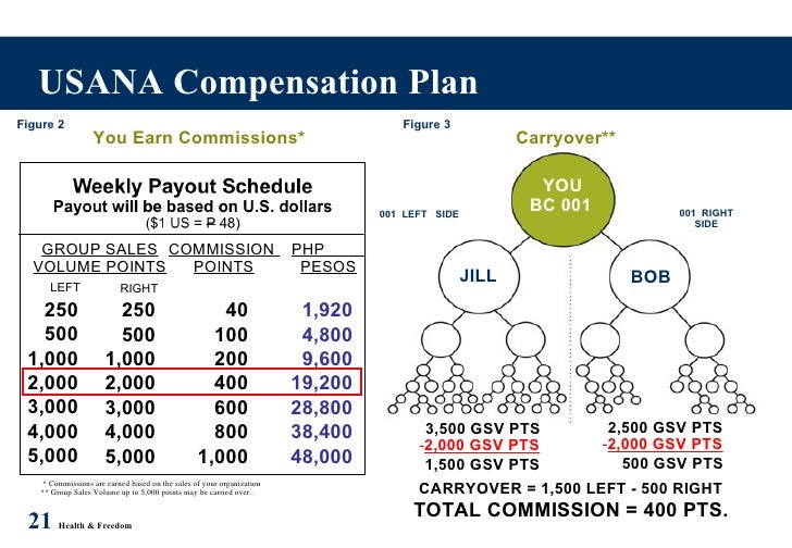 Usana points per product picture
