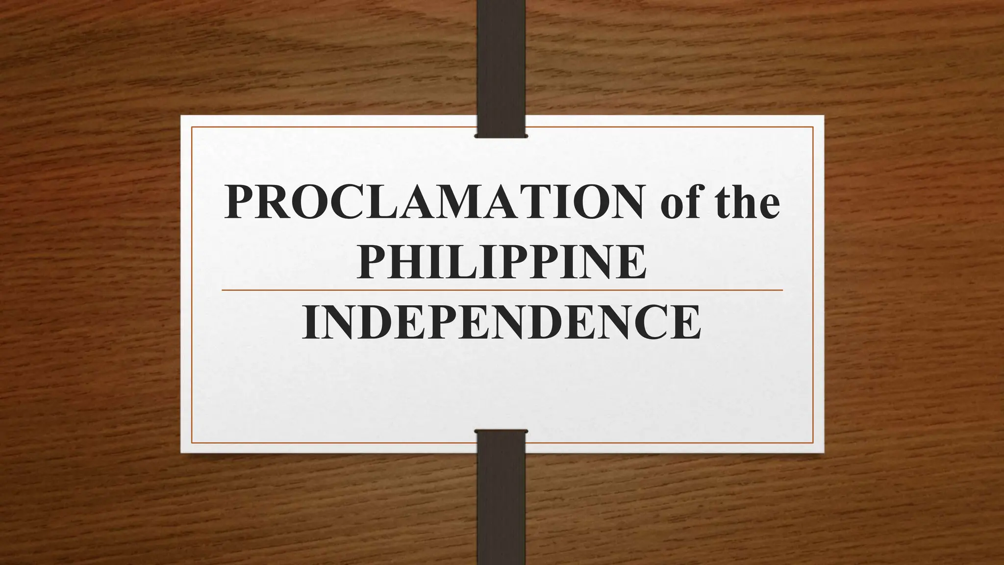 the declaration of philippine independence