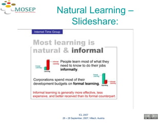 Natural Learning – Slideshare: ICL 2007 26 – 28 September, 2007, Villach, Austria 