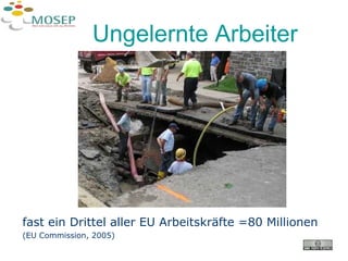 Ungelernte Arbeiter fast ein Drittel aller EU Arbeitskräfte =80 Millionen   (EU Commission, 2005) 