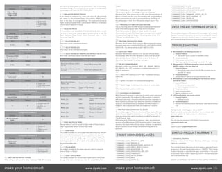 Configuration Parameter 4
Function Size (byte) Value
Edge or Pulse
mode or Edge-
Toggle mode
1 1-3
Unit Default Description
1
1: Edge mode
2: Pulse mode
3: Edge-Toggle
mode
Configuration Parameter 5
Function Size (byte) Value
Threshold of Watt
for Load Caution
2 10-750
Unit Default Description
0.01A 750
Configuration Parameter 6
Function Size (byte) Value
Threshold of KWH
for Load Caution
2 1-10000
Unit Default Description
1KWh 10000
Configuration Parameter 7
Function Size (byte) Value
Restore switch
state mode
1 0-2
Unit Default Description
1
0: Switch off
1: Last switch state
3: Switch on
Configuration Parameter 8
Function Size (byte) Value
Auto off timer 2 0-0x7FFF
Unit Default Description
1s 0
0: Disable auto off
function
1-0x7FFF: 1s -
32767s
Configuration Parameter 9
Function Size (byte) Value
RF off command
mode
1 0-3
Unit Default Description
0
0: Switch off
1: Ignore
2: Switch toogle
3:Switch on
Configuration Parameter 10
Function Size (byte) Value
Existence of
Endpoint3
1 1-2
Unit Default Description
1
1: Endpoint exist
2: No Endpoint3
3.1 | WATT METER REPORT PERIOD
If the setting is configured for 1hour (set value =720), Micromodule
will report its instant power consumption every 1 hour to the node of
correspond Group. The maximum interval to report its instant power
consumption is 45 hours (5s*32767/3600=45hr).
3.2 | KWH METER REPORT PERIOD
If the setting is configured for 1hour (set value =6), Micromodule
will report its Accumulated Power Consumption (KW/h) every 1
hour to the node of correspond Group. The maximum interval to
report its Accumulated Power Consumption (KW/h) is 227.55 days
(10min*32767/1440=227.55 days).
3.3 | SELECTED RELAY
If Micromodule is not using Multi_Channel command class to access
the relay of Switch, you may configure the select value to react the
Basic Command Class, Binary Switch Command Class or Meter
Command Class V3
3.3.1 | SELECTED RELAY1:
Only relay1 can be controlled and report.
3.3.2 | SELECTED RELAY2:
Only relay2 can be controlled and report.
3.3.3 | SELECTED RELAY1 AND RELAY2: DEFAULT SELECT IS 3
Both relay1 and relay2 can be controlled and report.
Set command Relay state
Basic Set or Binary_Switch_
Set ON
Relay1 ON  Relay2 ON
Basic Set or Binary_Switch_
Set OFF
Relay1 OFF  Relay2 OFF
Get command Relay state
Report to
command
sender
Basic_Get or Binary_
Switch_Get
Relay1 ON  Relay2 ON ON
Basic_Get or Binary_
Switch_Get
Relay1 OFF  Relay2
OFF
OFF
Get command Parameter
Report to command
sender
Meter_Get KWh
Relay1 KWh1+Relay2
KWh2
Meter_Get Watt Relay1 W1+Relay2 W2
Meter_Get Voltage
Relay1 and Relay2 are
the same voltage
Meter_Get Current Relay1 I1+Relay2 I2
Meter_Get
Power
factor PF
Relay1
3.4 | EDGE AND PULSE MODE
Manual switch S1 and S2 can set to Edge mode or Pulse mode or
Edge-Toggle mode, default value is Edge mode.
3.4.1 | EDGE MODE
This mode is suitable for the bi stable wall switch that has indicator
point on the Micromodule, and the same position correspond to
same state of relay1 and relay2. if the Switch’s relay changes the
state because of receiving Z-Wave RF command, it may need two
switchings (switch on to off or switch off to on) to let relay back to
the corresponding state.
3.4.2 | PULSE MODE
this mode is suitable for the toggle type wall switch to swap the
state of Relay1 or Relay2.
3.4.3 | EDGE-TOGGLE MODE
This mode is suitable for the normal bi-stable switch, every state
change of the wall switch will also swap the state of Relay1 or
Relay2.
3.5 | THRESHOLD OF WATT FOR LOAD CAUTION
This is a warning when the wattage of load over the preset
threshold value, If the setting value is 750, when the load wattage of
Relay1 or Relay2 over this value, Micromodule will send Watt Meter
Report command to the node of correspond Group, the Range of
the setting value is from 10 to 750, and the default value is 750.
3.6 | THRESHOLD OF KWH FOR LOAD CAUTION
This is a warning when the KWh of load exceeds preset threshold
value, If the setting value is 1000, when the Accumulated
Power Consumption of Relay1 or Relay2 exceeds this value,
Micromodule will send KWh Meter Report command to the node of
corresponding Group, the Range of the setting value is from 10 to
1000, and the default value is 750.
3.7 | RESTORE SWITCH STATE MODE
Whenever the AC power return from lost, Micromodule will restore
the switch state which could be SWITCH OFF, LAST SWITCH STATE,
SWITCH ON. The default setting is LAST SWITCH STATE.
3.8 | AUTO OFF TIMER
Whenever Micromodule switches to on, the auto off timer begin
to count down. After the timer decrease to zero, it will switch off
automatically. However if Auto off timer is set as 0, the auto off
function will be disabled. The default setting is 0.
3.9 | RF OFF COMMAND MODE
Whenever a switch off command, BASIC_SET , BINARY_SWITCH_
SET, SWITCH_ALL_OFF, is received, it could be interpreted as 4
kinds of commands.
3.9.1 | Switch Off: It switches to OFF state. The default setting is
Switch Off.
3.9.2 | Ignore: The switch off command will be ignored.
3.9.3 | Switch Toggle: It switches to the inverse of current state.
3.9.4 | Switch On: It switches to ON state
3.10 | EXISTENCE OF ENDPOINT3
Multi-Channel Command is a good way to control relay1 and relay2
of Switch individually. The endpoint3 of Micromodule is related to
both relay1 and relay2. In some condition it becomes redundant in
Multi-Channel Command Class. When the Existence of Endpoint3
is set as 2, the endpoint3 will be disabled. The default value is 1.
Endpoint1 and Endpoint2 are fixed, only Endpoint3 is dynamic.
4 | PROTECTION COMMAND CLASSES
Micromodule supports Protection Command Class version 2, it can
protect the switch against unintentional control by e.g. a child. And
it can also protect the switch from being turned off by setting it in
“No RF Control” state.
After being set to “Protection by sequence” state, any intentional
pressing of On/Off button or S2/S2 should be held for longer than 1
second, or the switch state will not change. However, the operation
of learn function will not change, because learning will not be
protected.
Z-WAVE COMMAND CLASSES
* COMMAND_CLASS_ZWAVEPLUS_INFO
* COMMAND_CLASS_VERSION_V2
* COMMAND_CLASS_MANUFACTURER_SPECIFIC_V2
* COMMAND_CLASS_DEVICE_RESET_LOCALLY
* COMMAND_CLASS_ASSOCIATION_V2
* COMMAND_CLASS_ASSOCIATION_GRP_INFO
* COMMAND_CLASS_POWERLEVEL
* COMMAND_CLASS_SWITCH_BINARY
* COMMAND_CLASS_BASIC
* COMMAND_CLASS_SWITCH_ALL
* COMMAND_CLASS_ALARM
* COMMAND_CLASS_SCENE_ACTIVATION
* COMMAND_CLASS_SCENE_ACTUATOR_CONF
* COMMAND_CLASS_PROTECTION
* COMMAND_CLASS_FIRMWARE_UPDATE_MD_V2
* COMMAND_CLASS_MULTI_CHANNEL_V3
* COMMAND_CLASS_METER_V3
* COMMAND_CLASS_CONFIGURATION
OVER THE AIR FIRMWARE UPDATE
Micromodule is based on 500 series SoC and supports Firmware
Update Command Class, so it can receive the updated firmware
image sent by controller via the Z-wave RF media. It is a helpful
and convenient way to improve some function if needed.
TROUBLESHOOTING
Micromodule is not working and LED off
	 Cause of Failure:
	 The Switch is not connect to the Main power
	 Recommendation:
	 Check power connections
	 Don’t open up the Micromodule and send it for repair.
Micromodule’s LED illuminating, but cannot control the
ON/OFF switch of the load attached
	 Cause of Failure:
	 Check if the load connect into the Micromodule has its
own ON/ OF switch
	 Recommendation:
	 Set the ON/OFF switch of the load attached to ON
Micromodule’s LED is illuminating, but the Detector cannot
control the Switch
	 Cause of Failure:
	 Not carry out association
	 Same frequency interference
	 Recommendation:
	 Carry out association
	 Wait for a while to re-try
LED keep flashing, but cannot control
	 Cause of Failure:
	 Overload occurs
	 Recommendation:
	 Remove the load attached or check max. load cannot exceed
	 7.5A
Having trouble installing your new product?
Zipato’s website contains the latest user documentation and
software updates for Zipato products and services:
www.zipato.com
You can also find answers in the Zipato Community at:
community.zipato.com
Zipato Support: support@zipato.com
LIMITED PRODUCT WARRANTY
GENERAL TERMS
Nothing in this Limited Product Warranty affects your statutory
rights as a consumer.
The Limited Product Warranty set forth below is given by Tri plus
grupa d.o.o. (Europe) (herein referred to as “ZIPATO”). This Limited
Product Warranty is only effective upon presentation of the proof
of purchase. Upon further request by ZIPATO, this warranty card
has to be presented, too.
EXCEPT AS EXPRESSLY SET FORTH IN THIS LIMITED WARRANTY,
make your home smart www.zipato.com make your home smart www.zipato.com 04
 