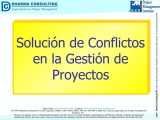 Solución de Conflictos en la Gestión de Proyectos 