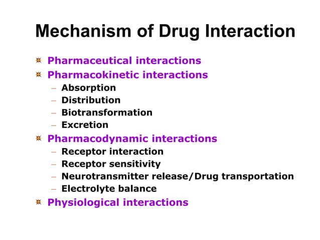 Identify and Describe The Management of Drug Interactions | PPTX