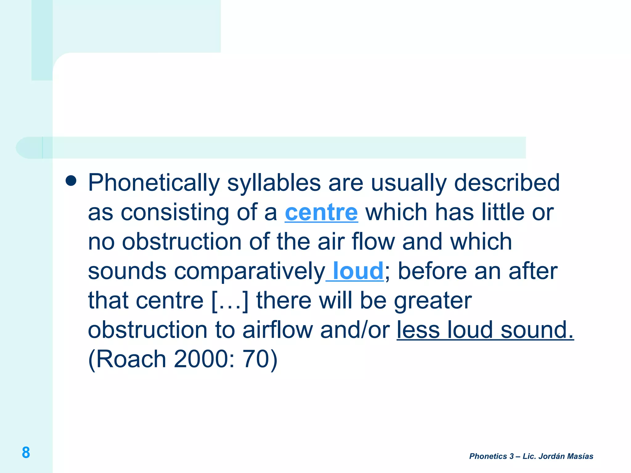 Ph3 Introduction To The Syllable | PPT