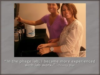 HHMI PHAGES lab at OBU