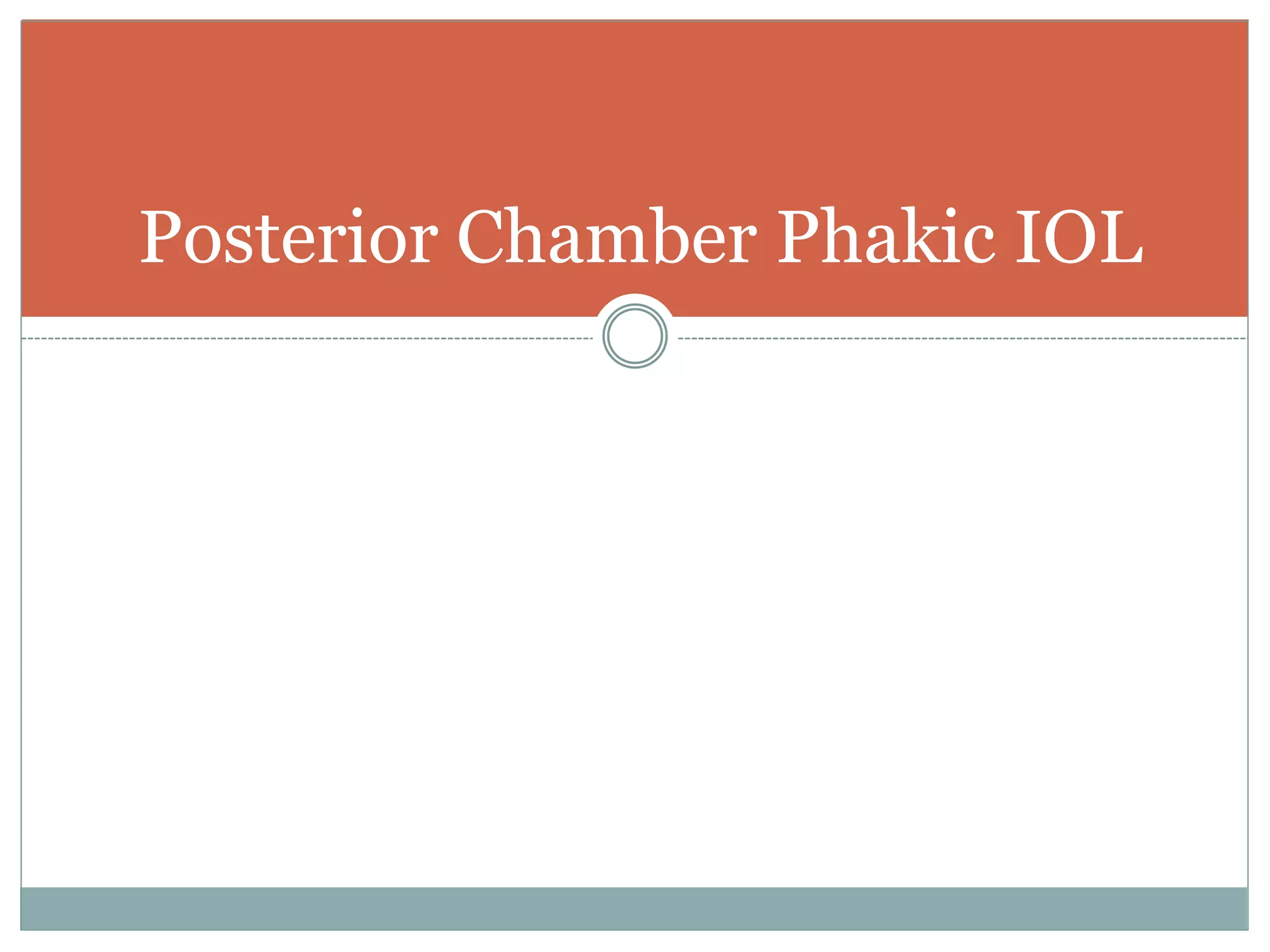 Posterior Chamber Phakic IOL
 
