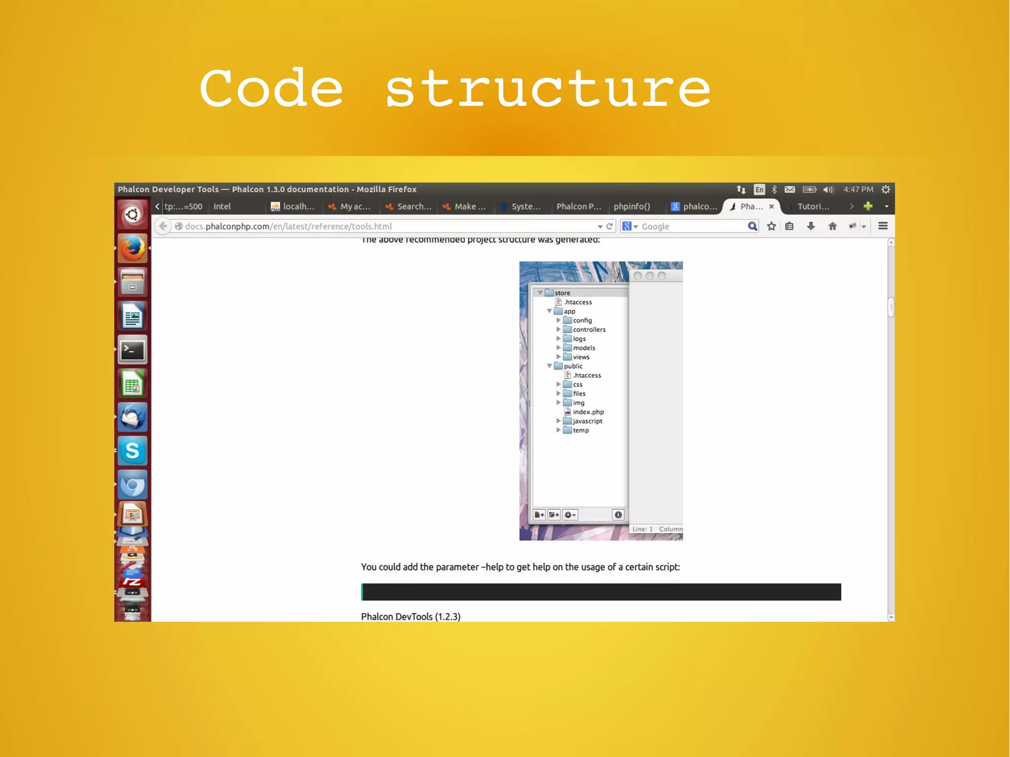 Code structure
 