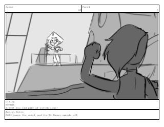 Scene
20
Panel
6
Dialog
BONNIE
Brava! You old pile of rotten logs!
Action Notes
ROBI turns the wheel and the El Bravo speeds off
 