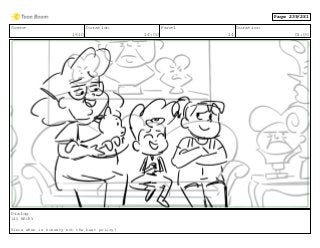 Scene
1610
Duration
14:00
Panel
14
Duration
01:00
Dialog
145 BECKY
Since when is honesty not the best policy?
Page 239/281
 