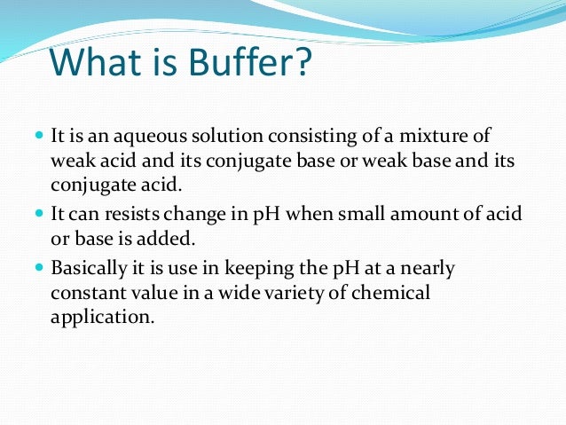 Ph and buffer