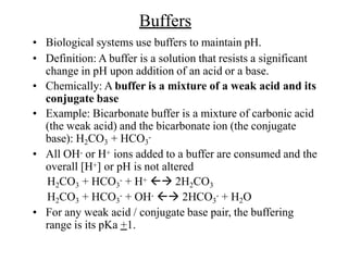 pH and Buffers for GRaduation and Post Graduation Students | PPTX