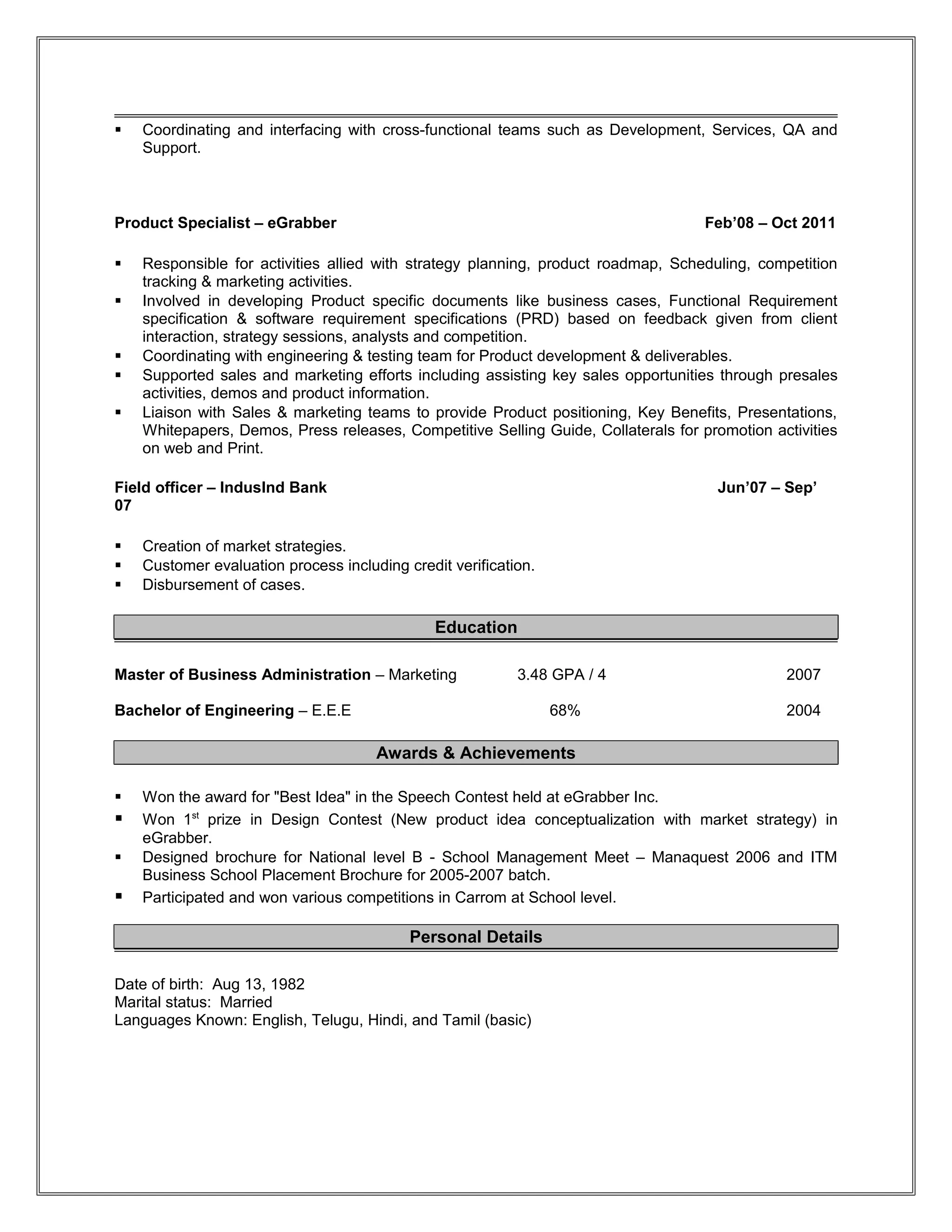 Phanindra resume pdf