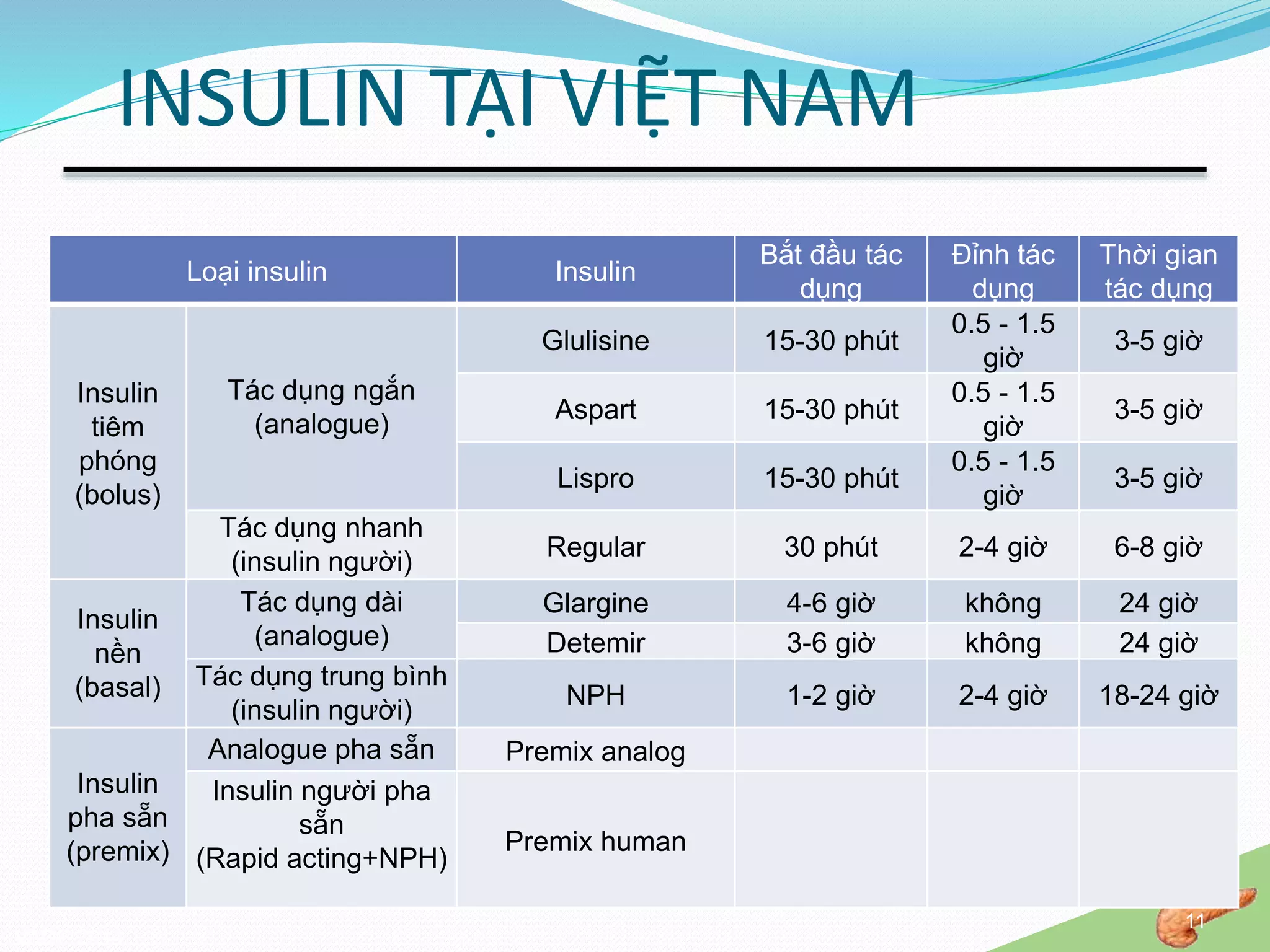 Regular Insu Phan loai insulin | PPTX