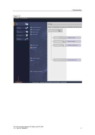 1 Introduction


Figure 1-3




S7 communication between PC station and S7-1200
V1.1, Item ID: 39960679                                       5
 