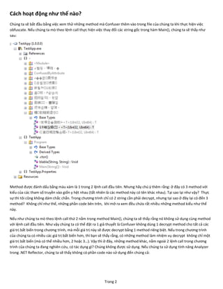 Trang 2
Cách hoạt động như thế nào?
Chúng ta sẽ bắt đầu bằng việc xem thử những method mà Confuser thêm vào trong file của...